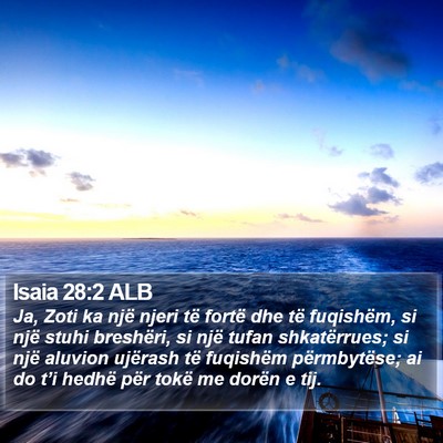 Isaia 28:2 ALB Bible Verse Image