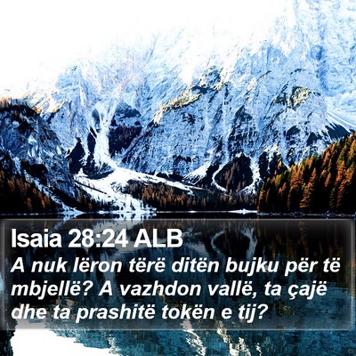Isaia 28:24 ALB Bible Verse Image