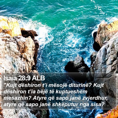 Isaia 28:9 ALB Bible Verse Image