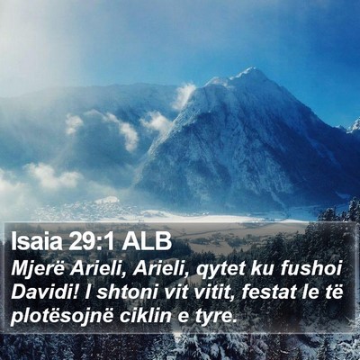 Isaia 29:1 ALB Bible Verse Image