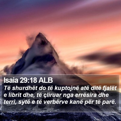 Isaia 29:18 ALB Bible Verse Image
