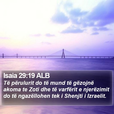 Isaia 29:19 ALB Bible Verse Image