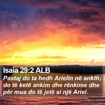 Isaia 29:2 ALB Bible Verse Image