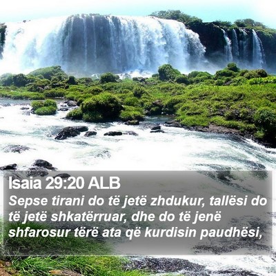 Isaia 29:20 ALB Bible Verse Image