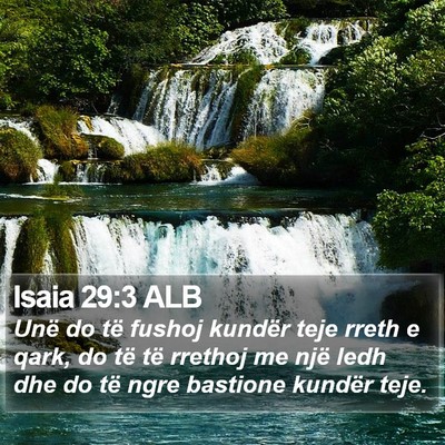 Isaia 29:3 ALB Bible Verse Image