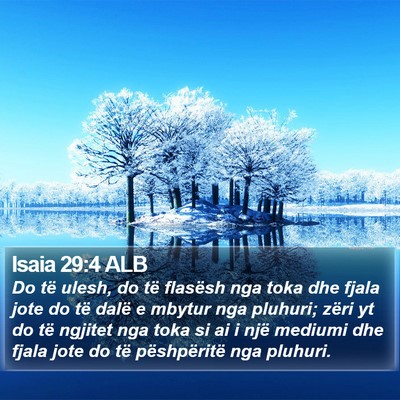 Isaia 29:4 ALB Bible Verse Image