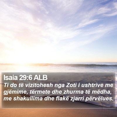 Isaia 29:6 ALB Bible Verse Image