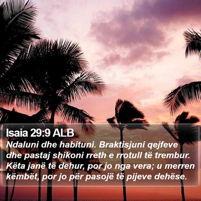 Isaia 29:9 ALB Bible Verse Image