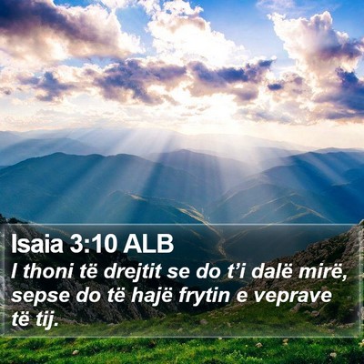 Isaia 3:10 ALB Bible Verse Image