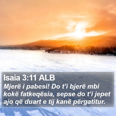 Isaia 3:11 ALB Bible Verse Image
