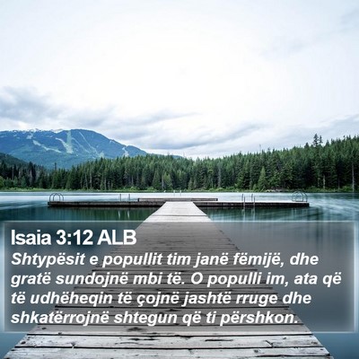 Isaia 3:12 ALB Bible Verse Image