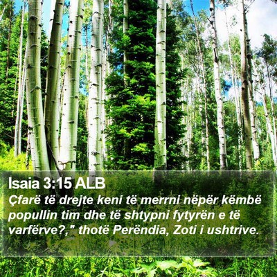 Isaia 3:15 ALB Bible Verse Image