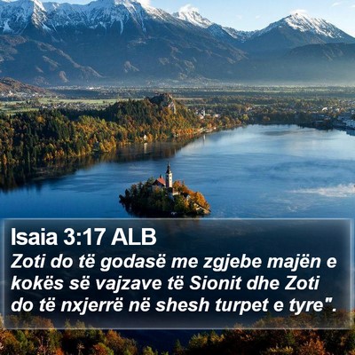 Isaia 3:17 ALB Bible Verse Image
