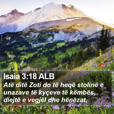 Isaia 3:18 ALB Bible Verse Image