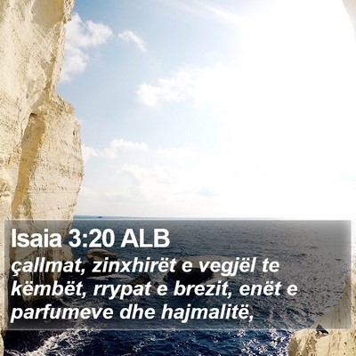 Isaia 3:20 ALB Bible Verse Image
