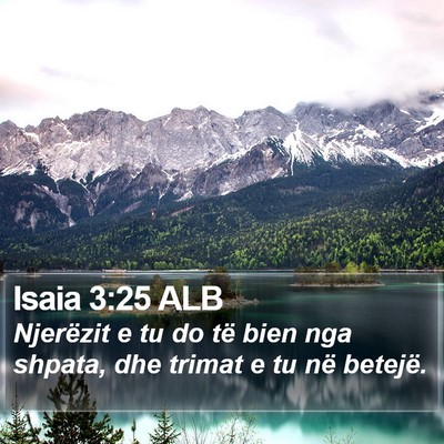 Isaia 3:25 ALB Bible Verse Image