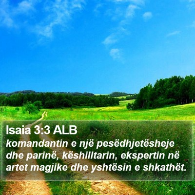 Isaia 3:3 ALB Bible Verse Image