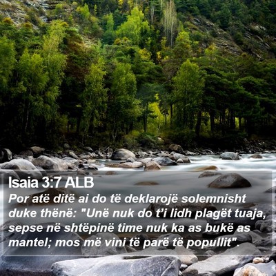 Isaia 3:7 ALB Bible Verse Image