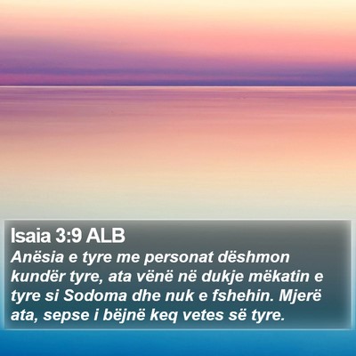 Isaia 3:9 ALB Bible Verse Image