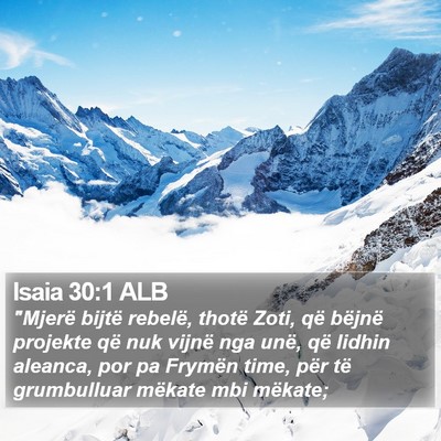 Isaia 30:1 ALB Bible Verse Image