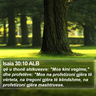 Isaia 30:10 ALB Bible Verse Image