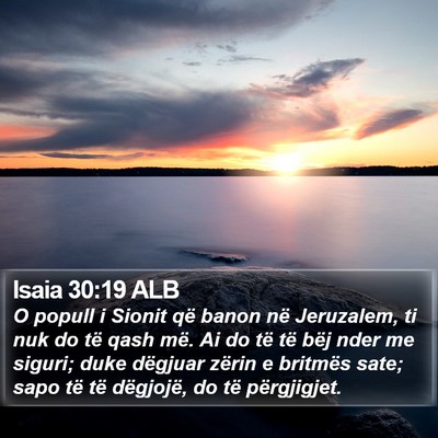 Isaia 30:19 ALB Bible Verse Image