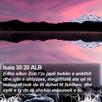 Isaia 30:20 ALB Bible Verse Image