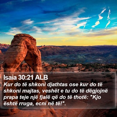 Isaia 30:21 ALB Bible Verse Image