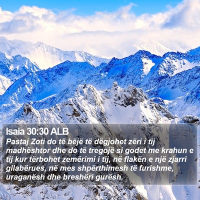 Isaia 30:30 ALB Bible Verse Image