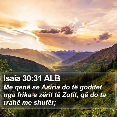 Isaia 30:31 ALB Bible Verse Image