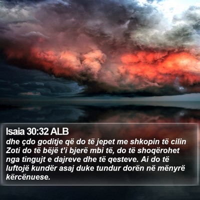 Isaia 30:32 ALB Bible Verse Image