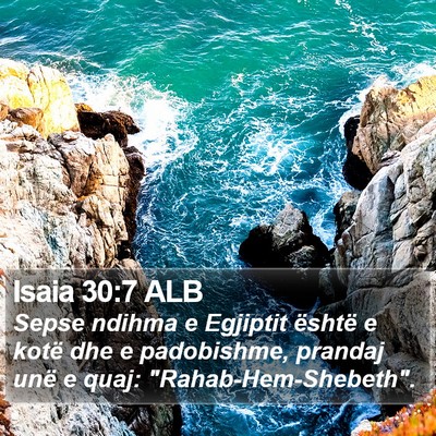 Isaia 30:7 ALB Bible Verse Image