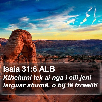 Isaia 31:6 ALB Bible Verse Image
