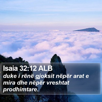Isaia 32:12 ALB Bible Verse Image