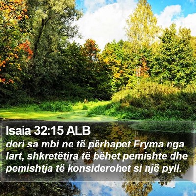 Isaia 32:15 ALB Bible Verse Image