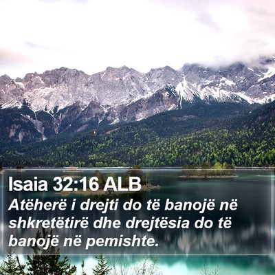 Isaia 32:16 ALB Bible Verse Image