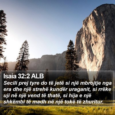 Isaia 32:2 ALB Bible Verse Image