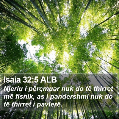 Isaia 32:5 ALB Bible Verse Image