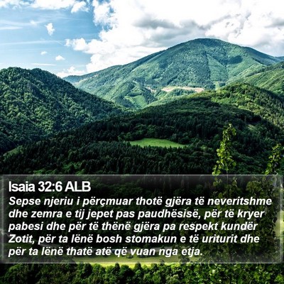 Isaia 32:6 ALB Bible Verse Image