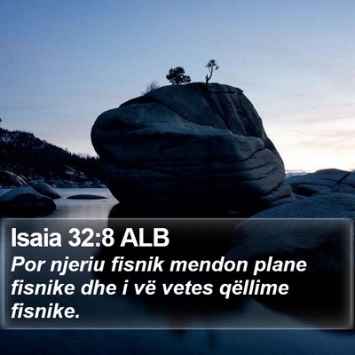 Isaia 32:8 ALB Bible Verse Image