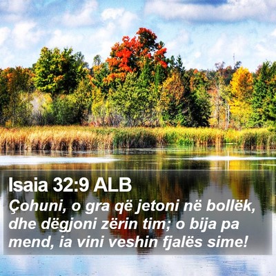 Isaia 32:9 ALB Bible Verse Image
