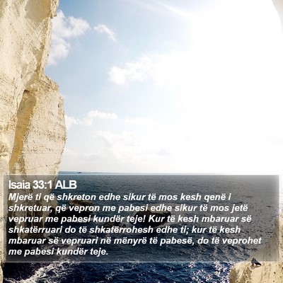 Isaia 33:1 ALB Bible Verse Image