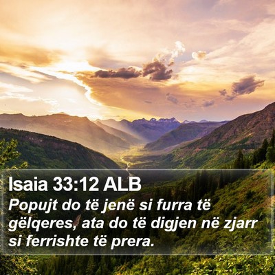 Isaia 33:12 ALB Bible Verse Image