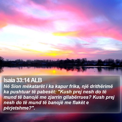 Isaia 33:14 ALB Bible Verse Image