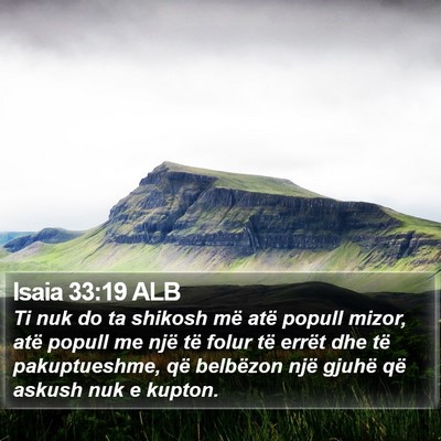 Isaia 33:19 ALB Bible Verse Image