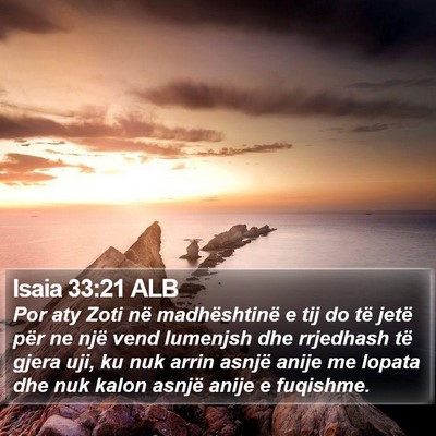 Isaia 33:21 ALB Bible Verse Image