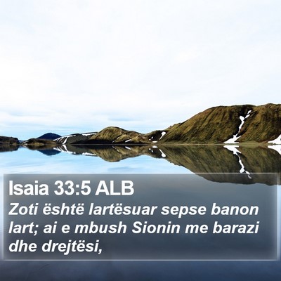 Isaia 33:5 ALB Bible Verse Image
