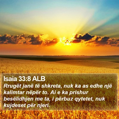 Isaia 33:8 ALB Bible Verse Image