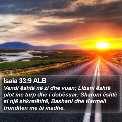 Isaia 33:9 ALB Bible Verse Image