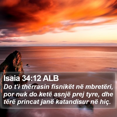 Isaia 34:12 ALB Bible Verse Image